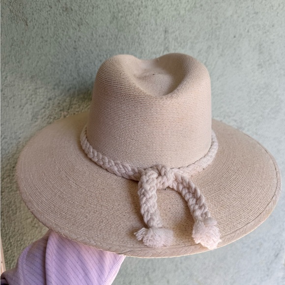 Women's Cream Wide Brim Braided Rope Fedora Hat - Picture 2 of 15